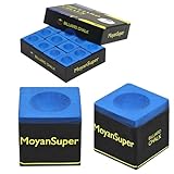 MoyanSuper 12-Piece Pool Cue Chalk Set Cube Chalk for Pool Cue Billiards Table Accessories with Storage Box,Blue