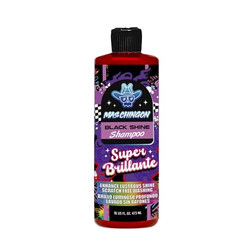 Mas Chingon Black Shine Shampoo Enhance Dark Shine PH Balanced Designed to Protect & Maintain Coatings Like Wax, Ceramic, & Sealants (Great for Cars, Trucks, SUVs, RVs, Motorcycles, & More 16 Fl Oz