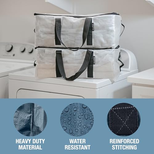 CleverMade Under Bed Storage Bag - Collapsible Storage for Shoes and Clothes Easy Use - Heavy Duty Utility Bag Home4