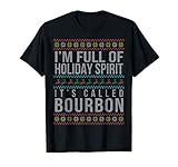 Ugly Christmas Drinking Funny Bourbon Holiday Party Gift T-Shirt
