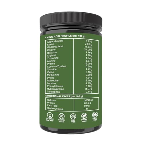 Image of Vegetarian Collagen Peptides by PawaCollagen, Veg Collagen Powder with Natural Flavor, Supports Healthy Skin, Hair, Joints & Bones, Digestion- 250gm (Veg Collagen)