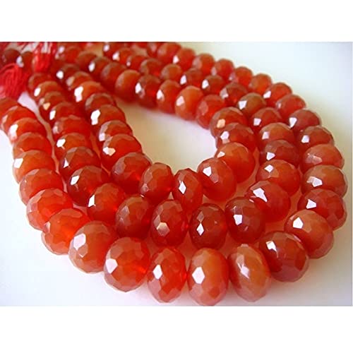 Rondelles facettées en jaspe rouge 9mm pour créer votre bracelet de lithothérapie bohème