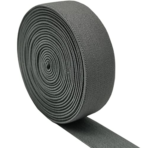 Sewing Elastic Band 35Mm Wide 5 Yard Colored Twill Woven Elastic (Gray) #TOP13