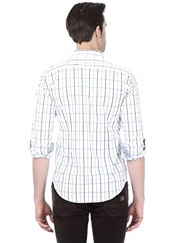 Image of BASICS 100% Cotton Checked Shirt for Men | Slim Fit | Everyday Smart Casual Wear | Full Sleeve