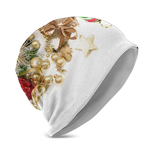 Lawenp Gorros Beanie para niñas y niños, Adornos para árboles de Navidad, Sombrero de Calavera Holgado y cálido de Moda, Negro