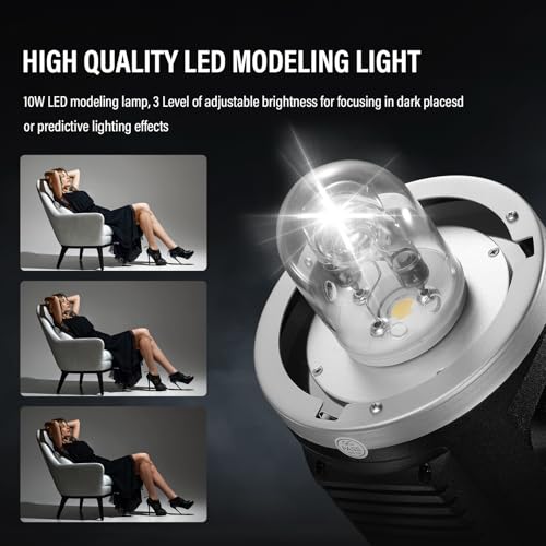 Godox AD600BM 600Ws GN87 HSS 1/8000s Outdoor Flash Strobe Studio Monolight with Bowens Mount, 8700mAh Battery, 2.4G Wireless X System with Standard Reflector