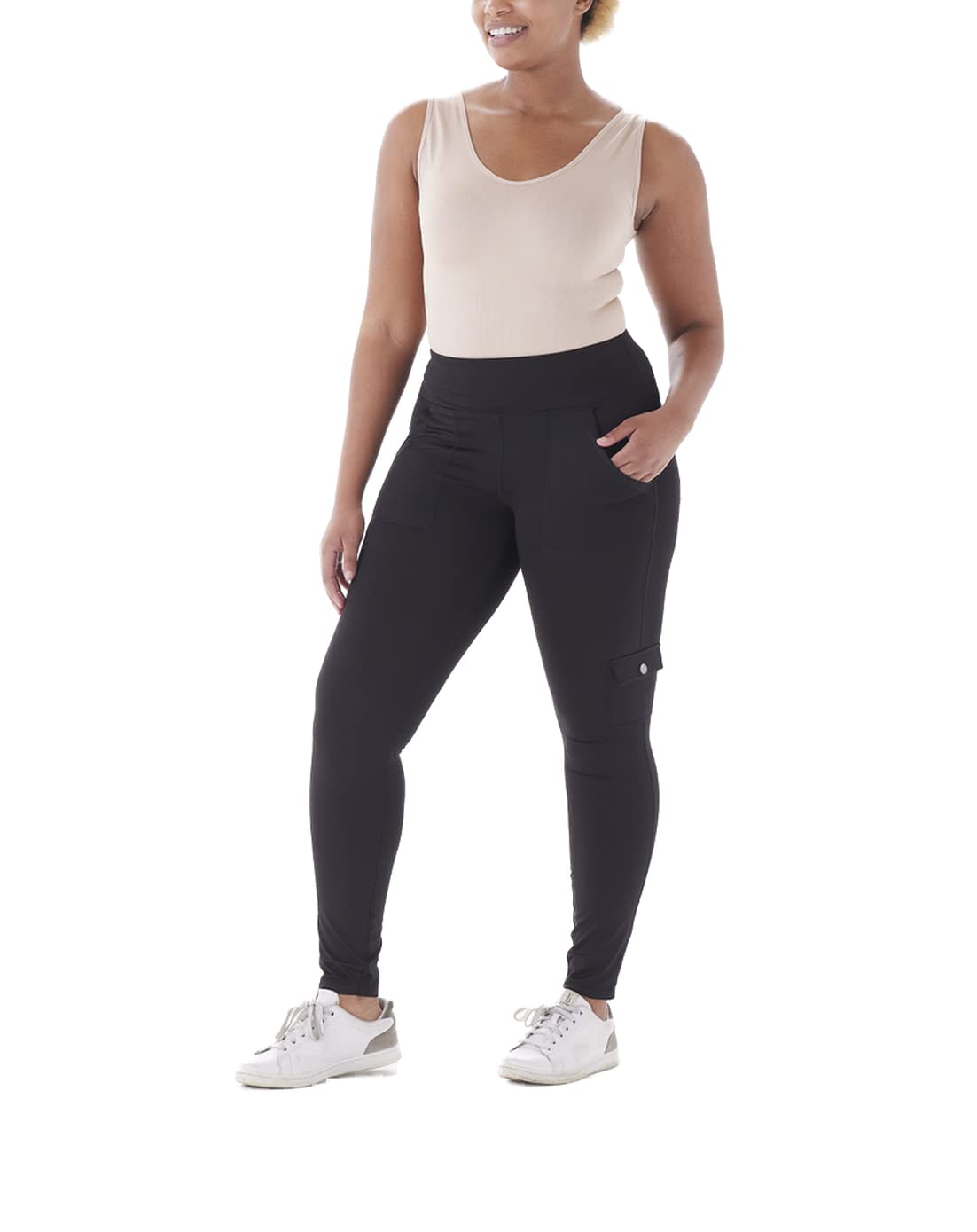 No nonsense Womens Sport Ankle Length Legging with Pockets