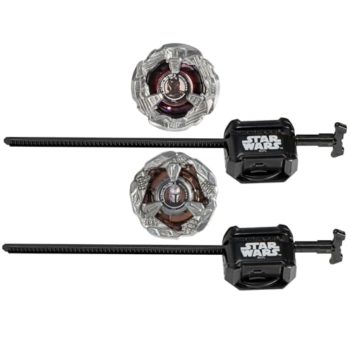 Beyblade X et Star Wars Collab The Mandalorian 3-60F vs. Moff Gideon 3-80N, Multipack, Jouet Star Wars, Cosplay, Jeu de rôle Super-Héros, Accessoires et Aventure Fantaisie