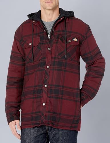 Image of Dickies Men's Relaxed Fit Icon Hooded Quilted Shirt Jacket