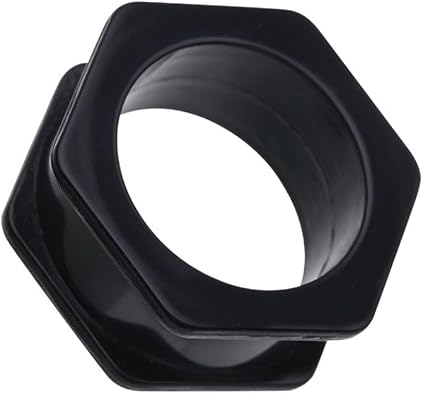Hexagon Screw Shaped Nut Bolt Flexible Silicone Double Flared Ear Gauge Tunnel Plug