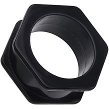 Hexagon Screw Shaped Nut Bolt Flexible Silicone Double Flared Ear Gauge Tunnel Plug