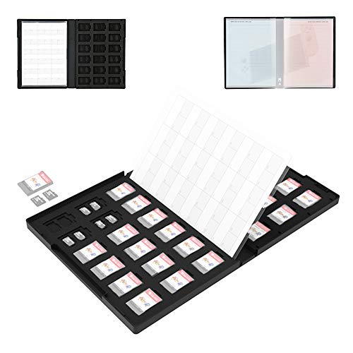 Kiwifotos 108 Slots Game Card Case Hoge Capaciteit Anti-Shock Geheugenkaarthouder Opslag voor 36 NS (Nintendo Switch) Game Card + 72 Micro SD SDHC SDXC kaart