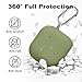 Woyinger for Airpods 4th Case Cover, Come with Cleaner Kit,Soft Skin Silicone Case Cover with Keychain, Front LED Visibl, Full Protective Case，Compatible with AirPods 4th(Army Green)