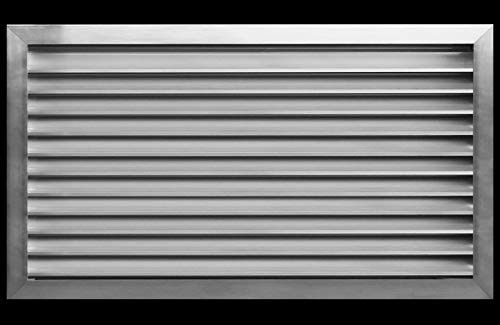 Product Deal 36"w X 24"h Aluminum Exterior Vent for Walls & Crawlspace - Waterproof & Rain Block - with Screen Mesh - HVAC Weather Grille [Outer Dimensions: 37.5"w X 25.5"h]