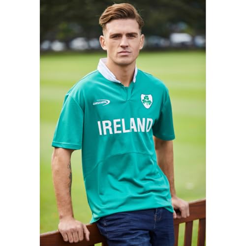 Lansdowne Green Ireland Shamrock Performance Rugby Shirt (X Large)4