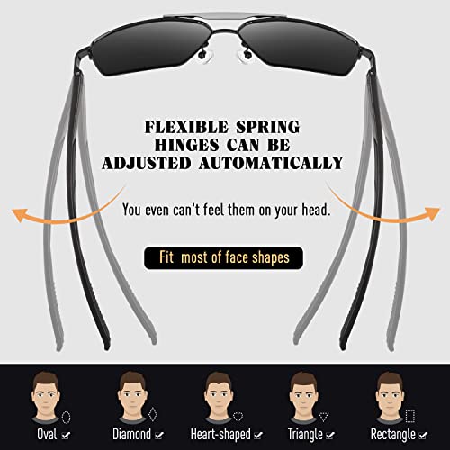 Image of CGID Polarized Sunglasses Men Womens Pilot Style Mirrored Shades UV400 GA61