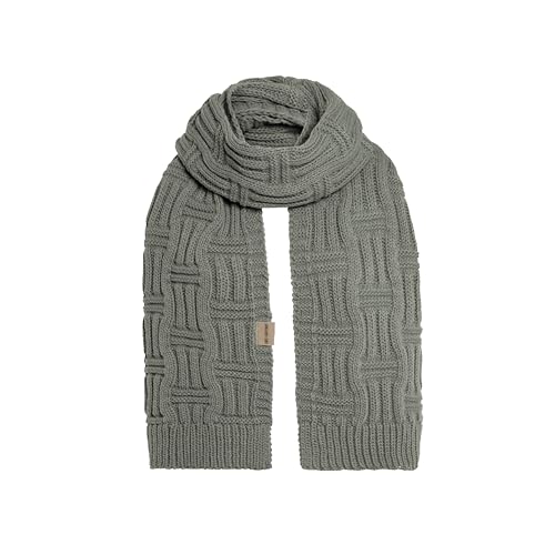 KNIT FACTORY - Bobby Schal - Grob Gestrickter Schal - Für Damen und Herren - Winter Strickschal mit Wolle - Hochwertige Qualität - Urban Green