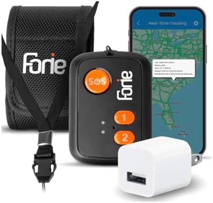 FONIE GPS Medical Alert System for Seniors – 24/7 Emergency Help, Real Time Tracking Mini Phone with 2-Way Voice Communication, Fall Down Detection & SOS Button, Lowest Price Subscription