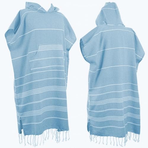Large Hooded Beach Poncho Towel for Adults