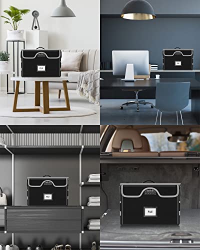 File Box Fireproof And Water-Resistant With Lock Organizer For Hanging Letter/Legal Folders, Collapsible Storage Box Filing Cabinet, Portable Fireproof Document Box With Handles (1 Layer) #TOP5