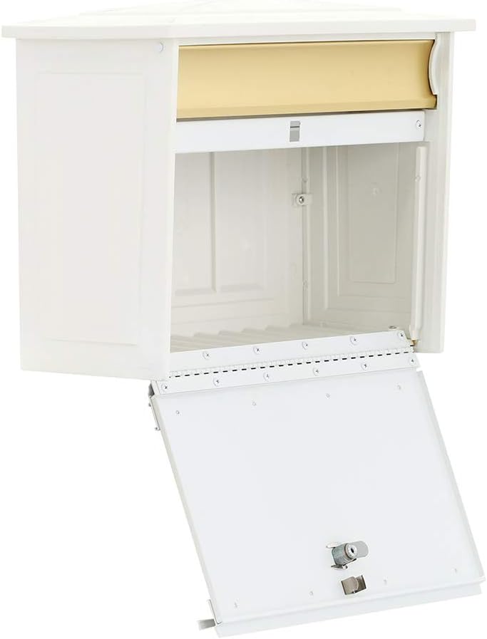 Gibraltar Mailboxes Mailsafe Contemporary Plastic Wall Mount White Mailbox