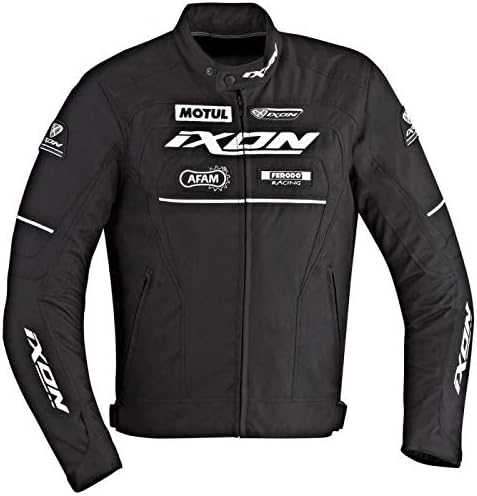 IXON Matrix Blouson Moto Textile Noir et Blanc