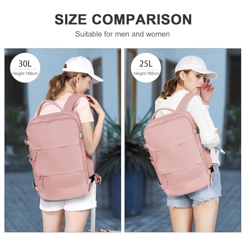Image of coowoz Large Travel Backpack For Women Men,Carry On Backpack Flight Approved,Hiking Backpack Waterproof Outdoor Sports Rucksack Casual Daypack Fit 15.6 Inch Laptop Shoes Compartment