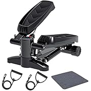 Mini Steppers for Exercise, Portable Mini Stair Stepper Exercise Equipment for Home with Resistance Band &amp; Calories Display &amp; Non-Slip Mat,Aerobic Step Fitness Machines for Office Workout