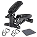 Stepper für zuhause 150kg, Fitness Steppers mit Multifunktions LCD Display Hometrainer Fitnesstraining Stepper mit Widerstandsbändern für Bein- und Po-Training Swing Stepper