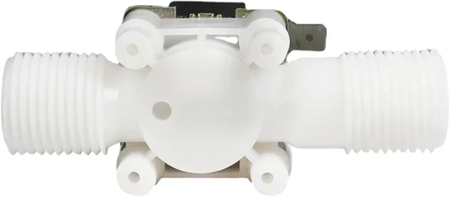 Plastic Solenoid Valve G1/2 Normal Closed External Thread DC12V DC24V AC220V Copper Coil(Pressure type,DC12V)