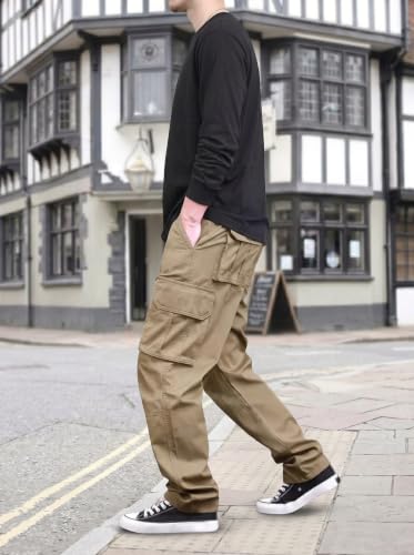 Image of Amazon Brand - INKAST Men Multi-Pocket Cargo Pants Casual Fit Trousers Stylish Cargo Trousers