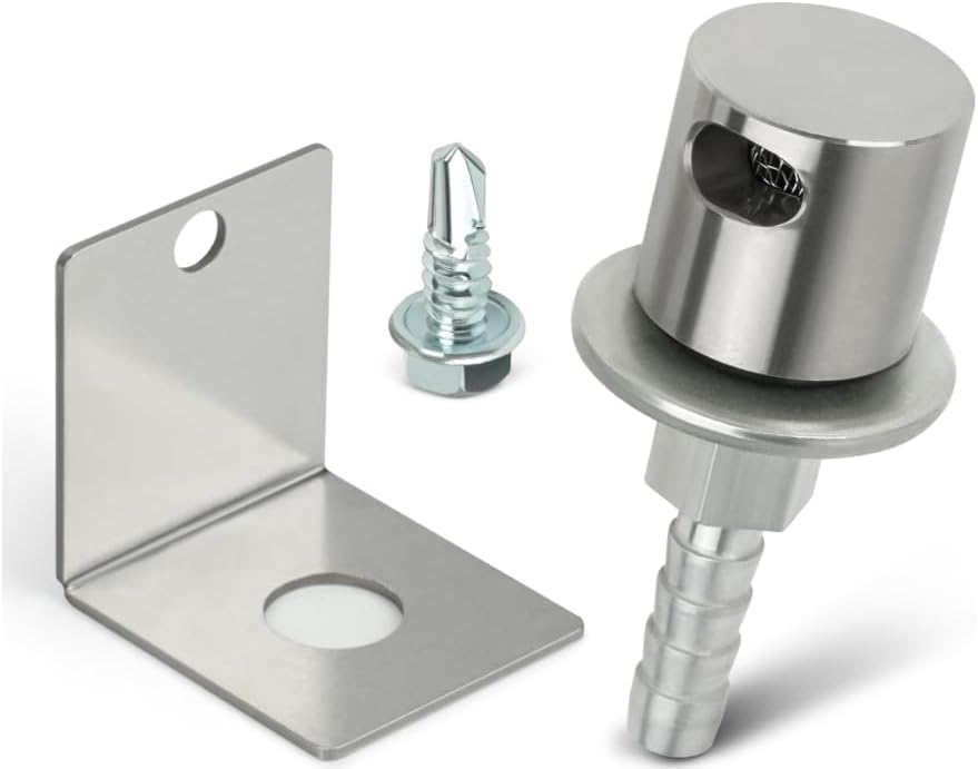 5/16'' Remote Mount Vent Valve Kit for Fuel Tanks- Detachable Replacement Part, Fits Tank Vent Line, Durable & Easy Install