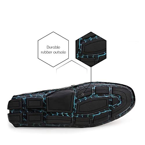 Men's Leather Driving Moccasin Crocodile Printed Slip-on Softsole Dress Shoes2