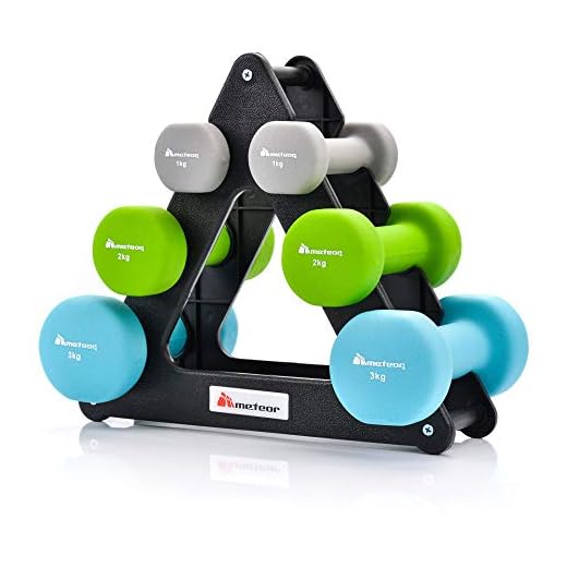 Neopren hantel hemträning för damer barn arm handvikter pilates hantlar gym fitness träning tyngdlyftning kroppsbyggande muskeltoning set (12 kg, Multicolour)