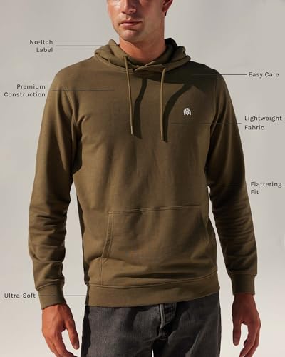 Premium Hoodies for Men S - 4XL Lightweight Casual Fitted Plain Pullover Sweatshirt2