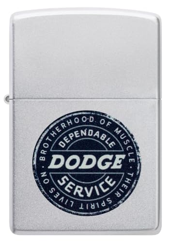 Encendedor Zippo Dodge Service Satin Chrome de bolsillo miniatura 2