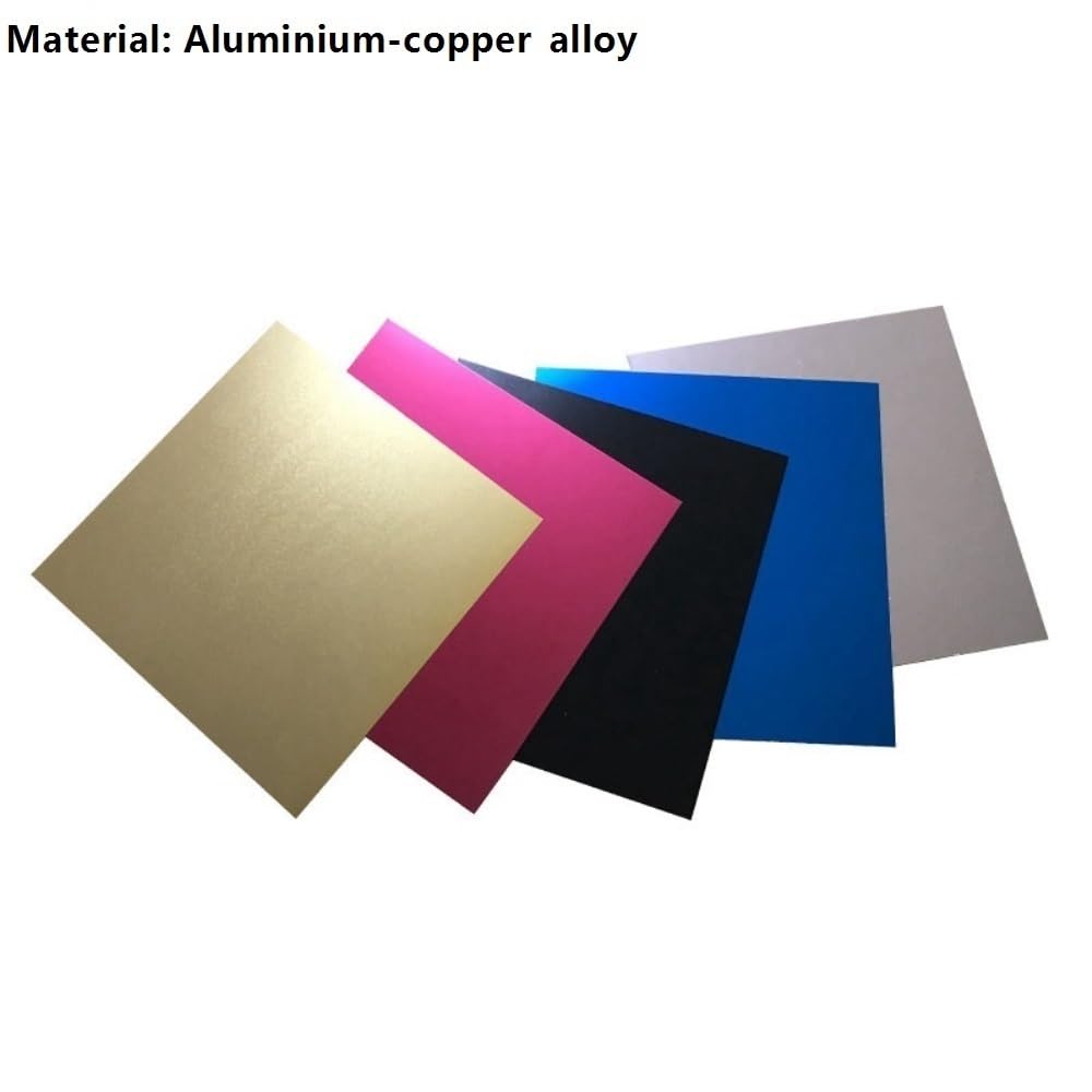 Hojas de aluminio anodizado 5052 11050 placas de metal for grabar placas de identificación artesanales(Blue,1.0x100x100mm)