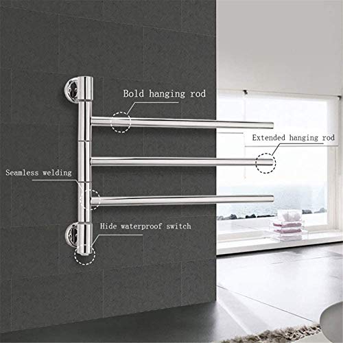 Sèche-serviettes électrique orientable haut de gamme, radiateur mural au design épuré