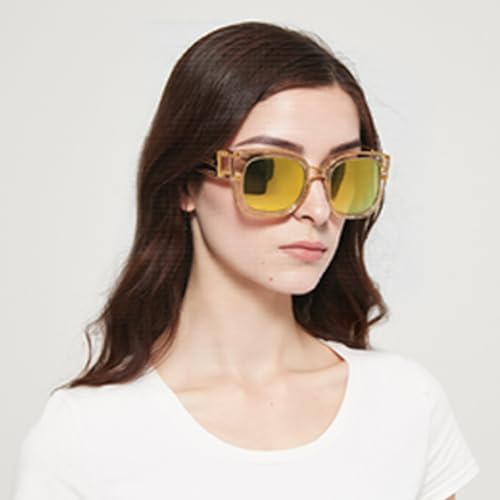 FancyPink Womens Mirrored Sunglasses Fit Over Glasses for Women Polarized -Trendy Large Square Sunglasses w UV Protection2