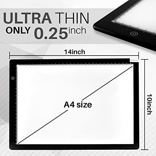 image for SMALL FISH A4 Portable LED Light Board with 4 Magnets, Ultra-Thin Ligh