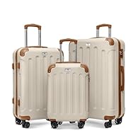VERSATILE SET: The LUGG Travel Suitcase Set includes three sizes - 56cm x 35cm x 21cm, 67cm x 44.5cm x 24.5cm, and 77.5cm x 51cm x 29.5cm cases, providing options for day trips, short getaways, and longer holidays. DURABLE CONSTRUCTION: Crafted from ...