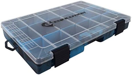 Evolution Outdoor 3600 Drift Series Fishing Tackle Tray Multi Pack of 4 – Blue, Colored Tackle Box Organizer with Removable Compartments, 2 Latch Closure, Utility Box Storage