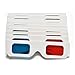 Jtshy 50 Pairs - Flat- 3D Glasses Red and Cyan White Frame Anaglyph Cardboard