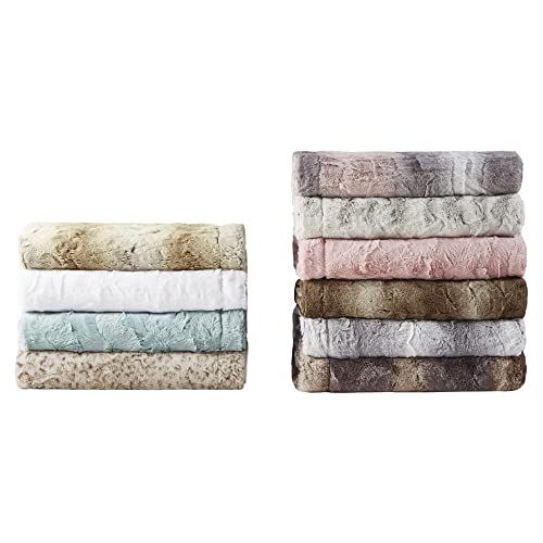 Madison Park Zuri Oversized Faux Fur Throw Blanket, 60 x 70, White - image 7