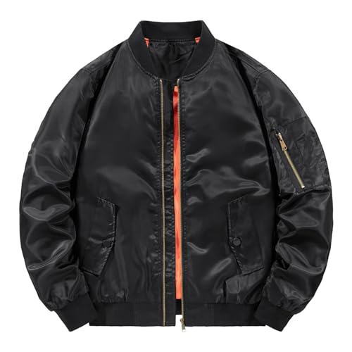 Chaqueta de piloto militar para hombre abrigo casual de entretiempo urbano