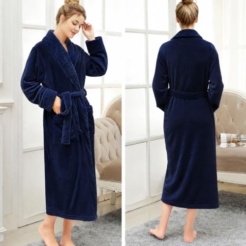 Image of Premium Long Robes for Women: Warm Super Plush Soft Fleece Bathrobes