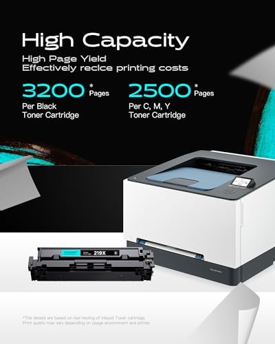 iNKPAD 219X 219A MFP 3302FDWG Tóner (con chip) Compatible con HP 219X 219A Color LaserJet Pro MFP 3302FDWG 3302FDNG 3302SDWG 3302FDW 3302SDW 3302FDN 3202DN (4 unidades) — view 2