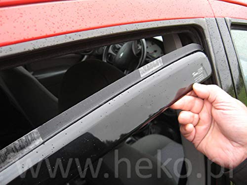 Heko WD11150-9831, Full Set of 4 Heko Wind Deflectors (Front & Rear), Only for the 4 Doors Model, Tinted, Easy to Fit - Image 2