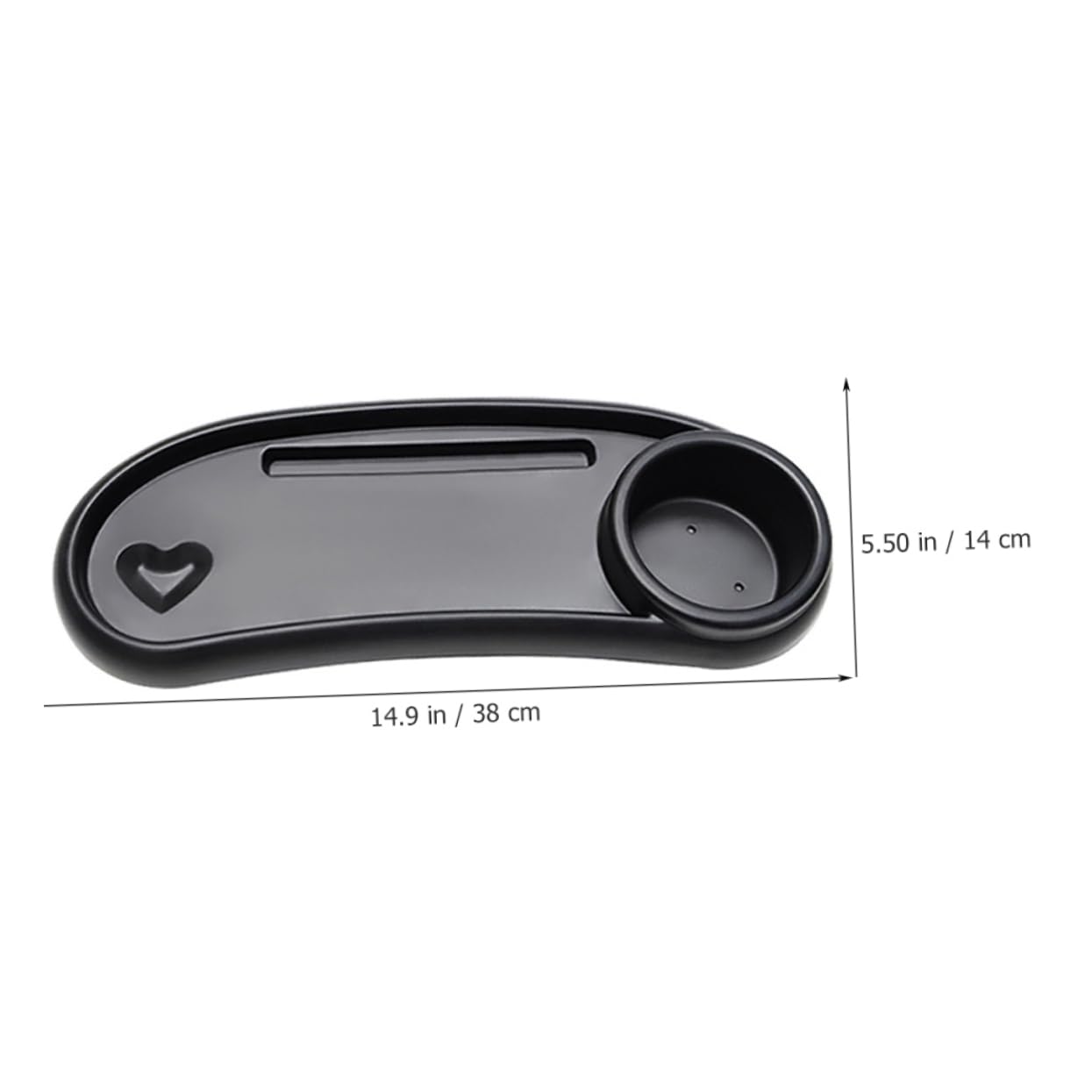 Plateau à Goûter pour Poussette Amovible avec Porte-gobelet Noir | Plastique, Stable et Sûr, pour Pram et Pushchair, Accessoire Bébé Pratique