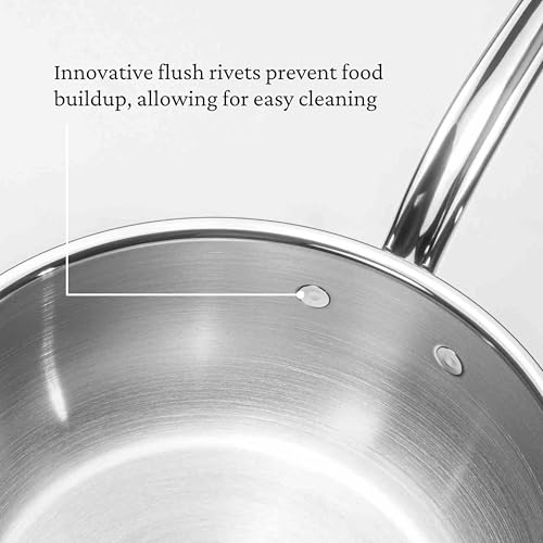 Image of Hestan ProBond Forged - Professional Clad Stainless Steel All-In-One Pan, 5 Quart, with Helper Handle, Induction Compatible